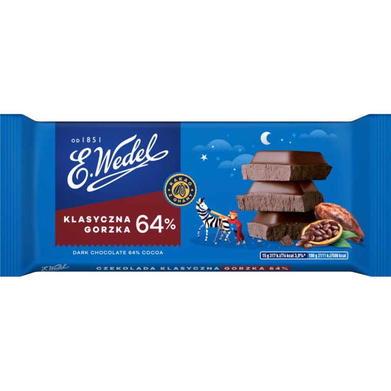 WEDEL DARK CHOCOLATE 64% COCOA 90G