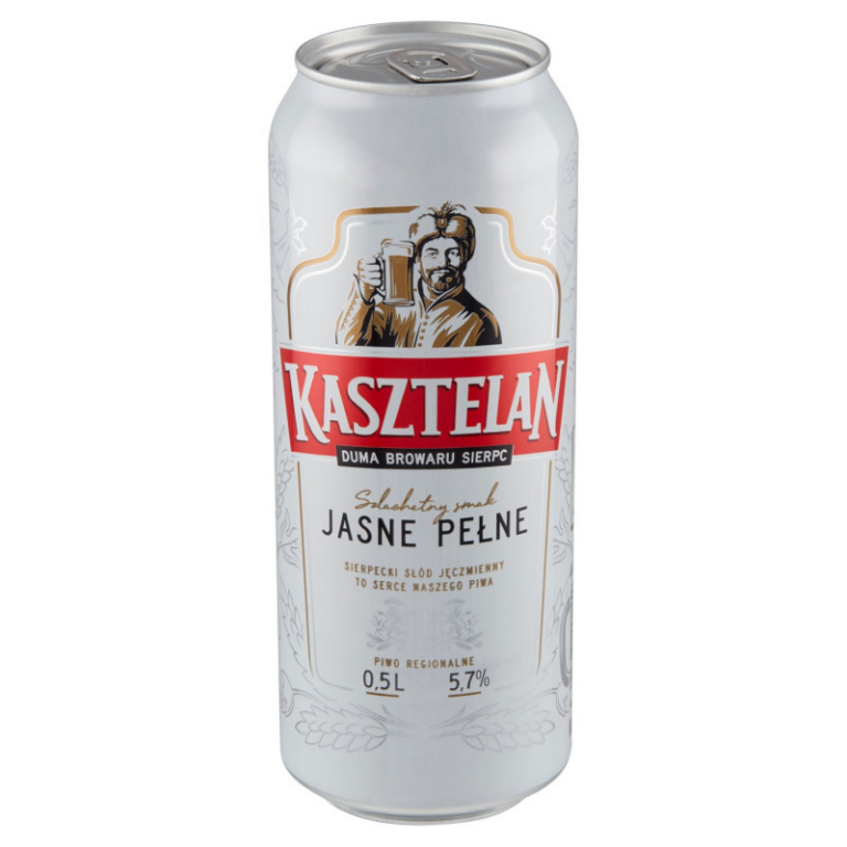 PIWO KASZTELAN JASNE PELNE ALC.5,7% 500ML PUSZKA
