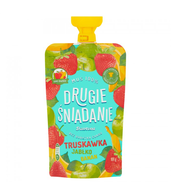 MUS DRUGIE SNIADANIE JABLKO BANAN TRUSKAWKA 100G