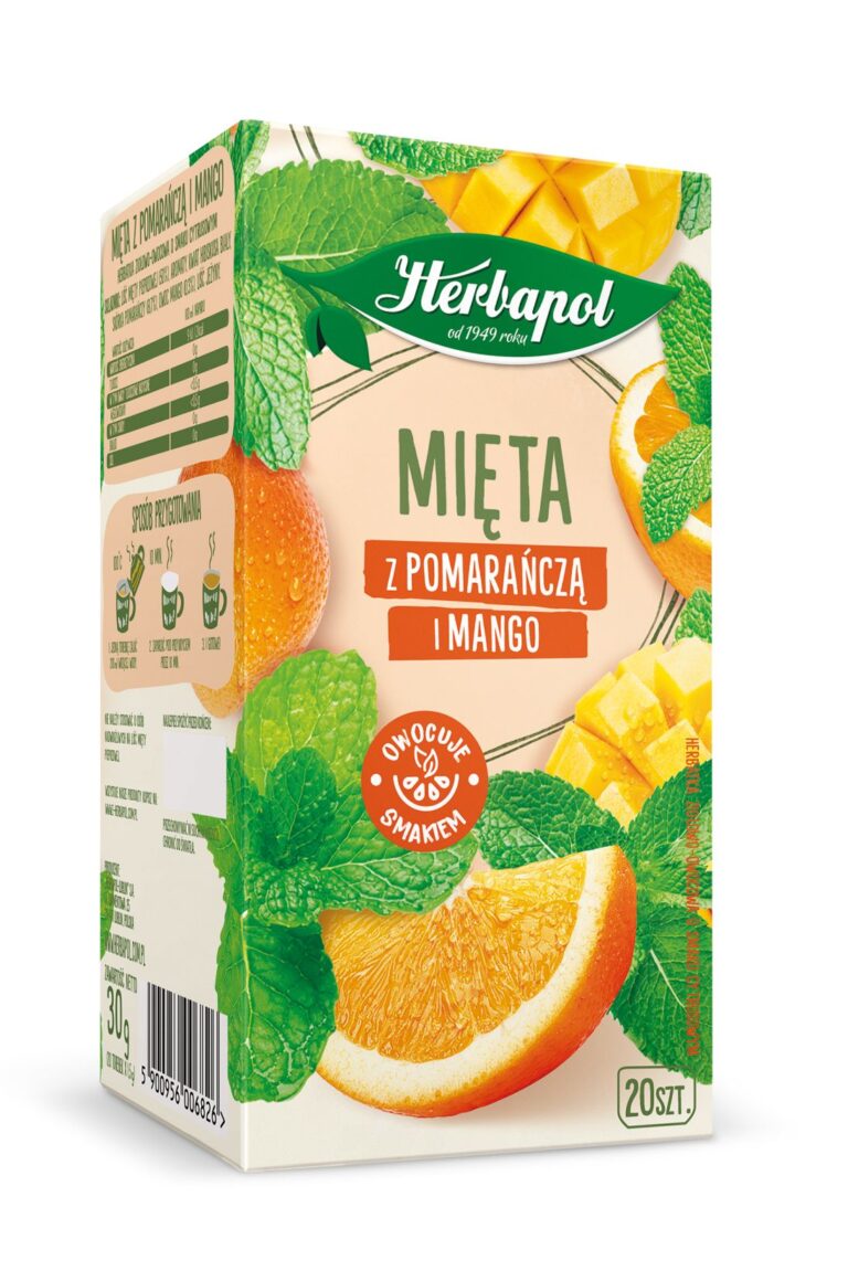 HERBAPOL MINT WITH ORANGE AND MANGO HERBAL TEA 20*1,5G