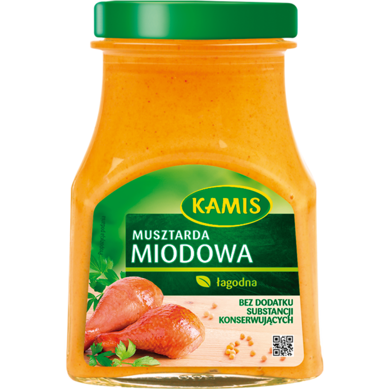 MUSZTARDA KAMIS 185G - MIODOWA LAGODNA