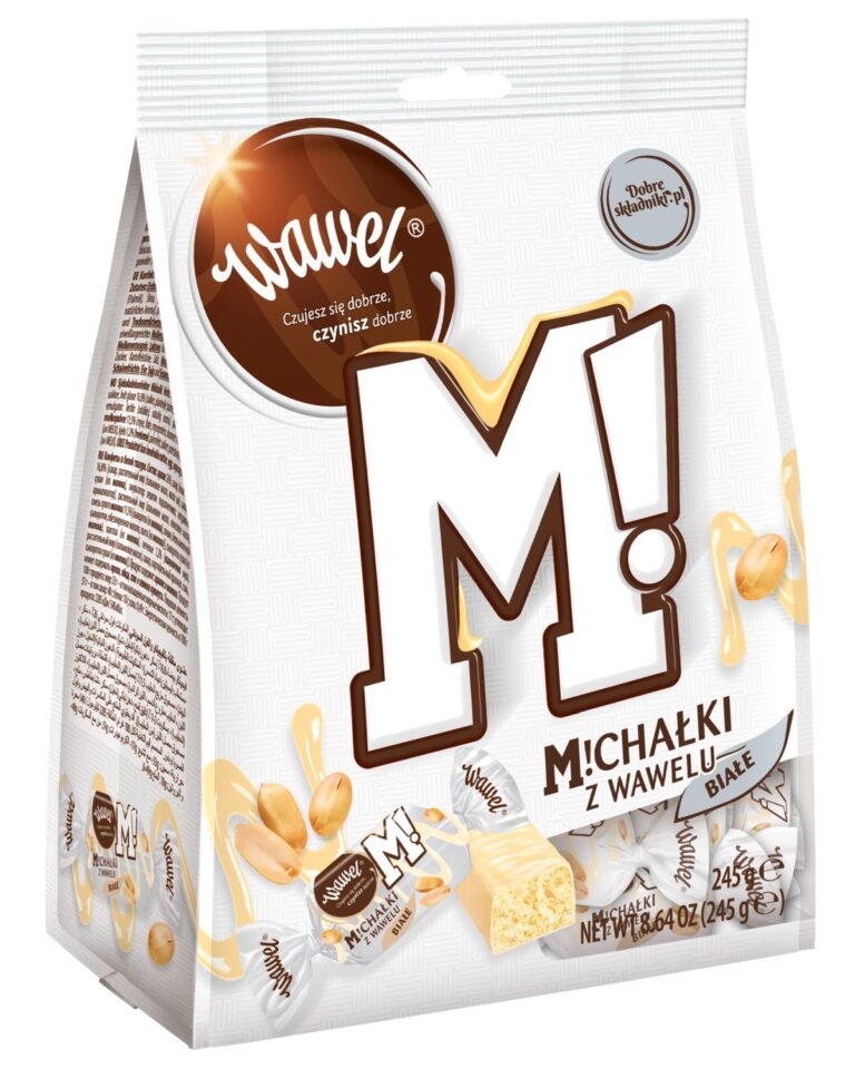 WAWEL MICHALKI Z WAWELU CHOCOLATE CANDIES WITH PEANUTS IN WH