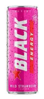 BLACK ENERGY DRINK STRAWBERRY (PINK) 250 ML
