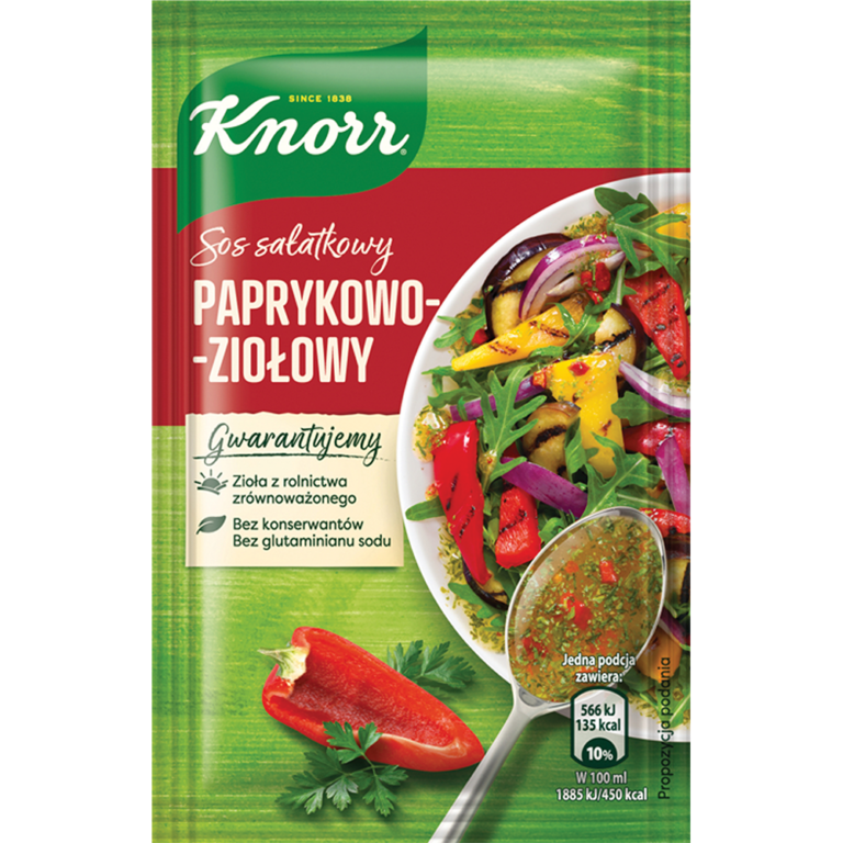 UNILEVER KNORR PAPRIKA AND HERBAL SALAD DRESSING 9G