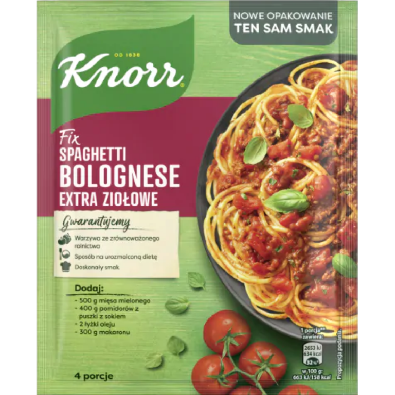 UNILEVER KNORR FIX SPAGHETTI BOLOGNESE EXTRA HERBAL 42G