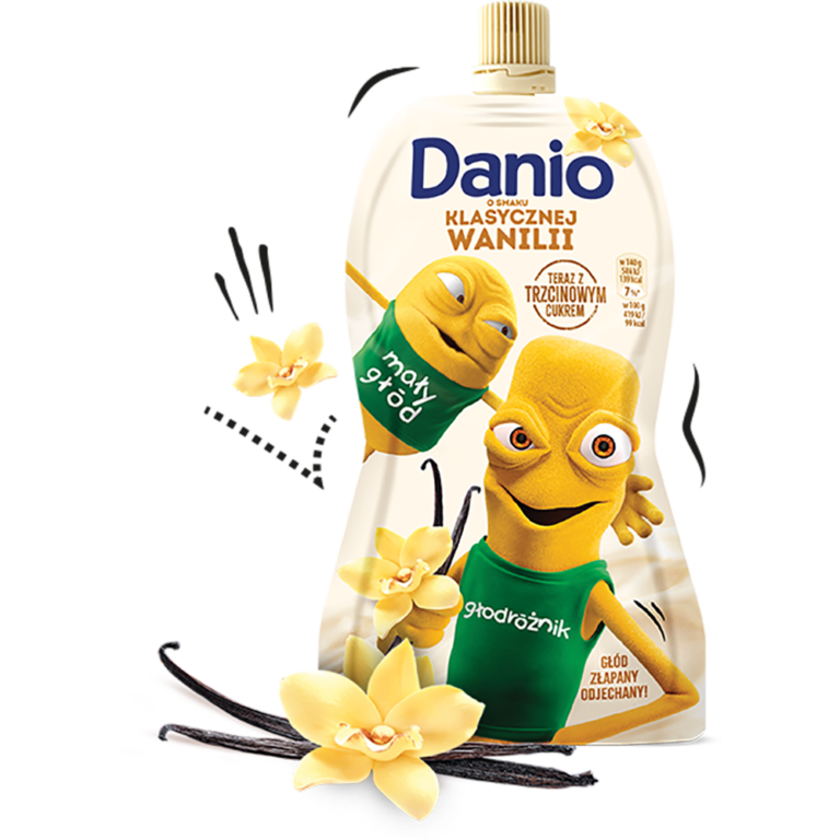 DANONE DANIO VANILLA HOMOGENIZED CHEESE IN POUCH 120G