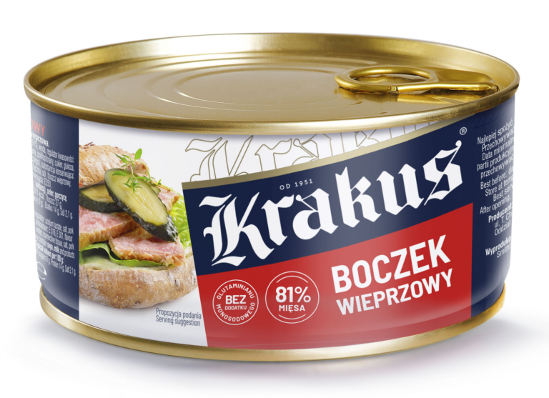 ANIMEX KRAKUS CANNED PORK BACON PRESERVED MEAT 300G