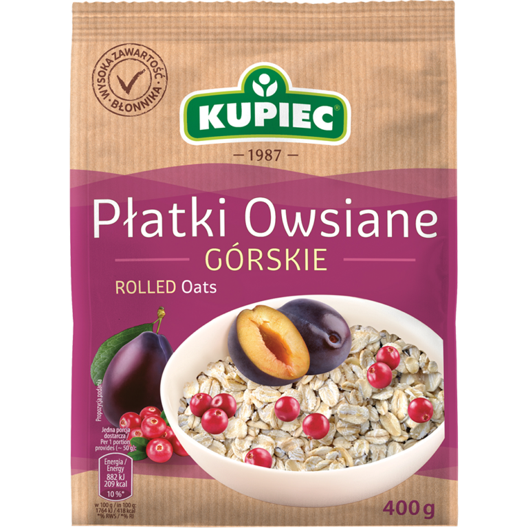 KUPIEC ROLLED OATS FLAKES 400G