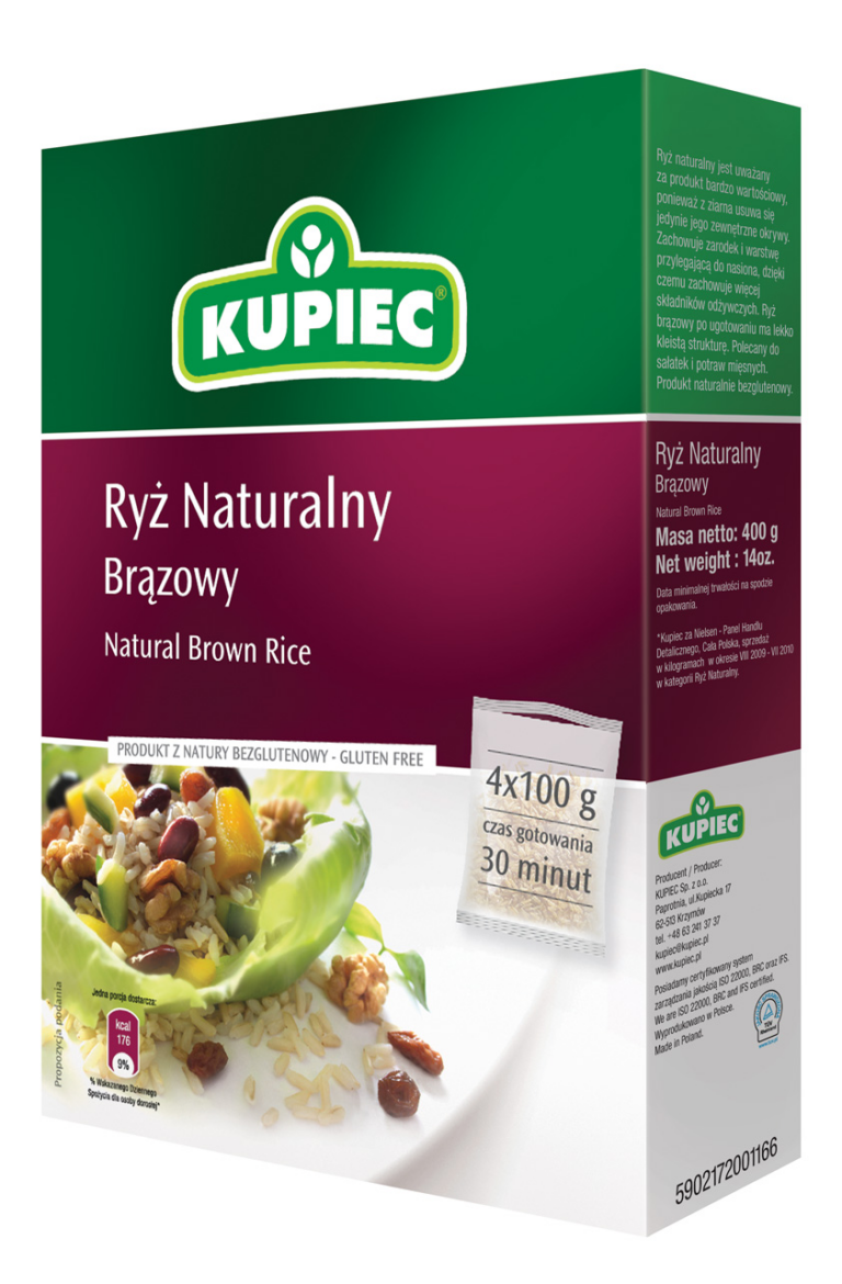 KUPIEC NATURAL BROWN RICE 4*100G