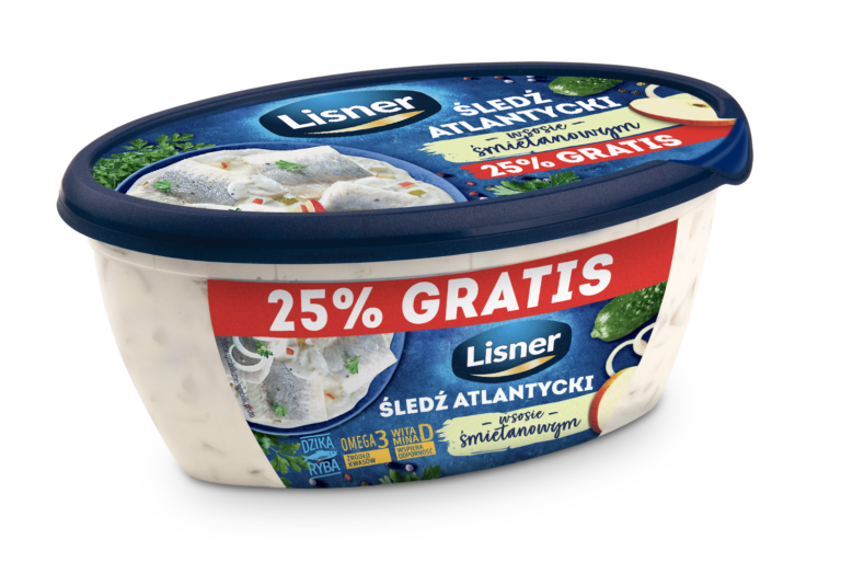 FILETY SLEDZIOWE LISNER W SOSIE SMIETANOWYM 280G