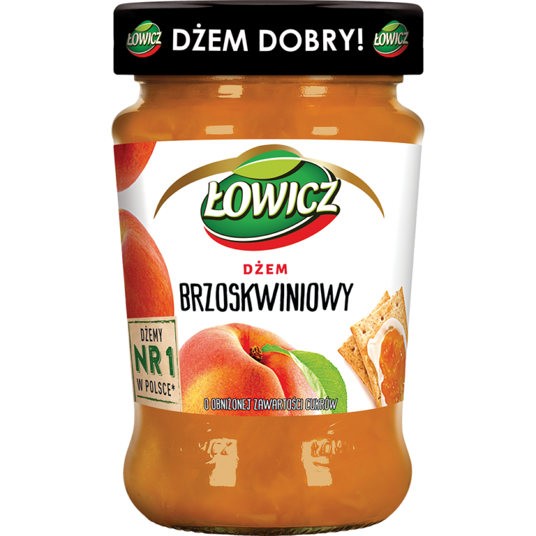 DZEM LOWICZ NISKOSLODZONY BRZOSKWINIOWY 280G