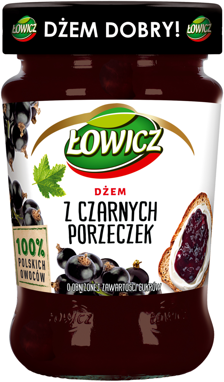 LOWICZ BLACKCURRANT LOW SUGAR JAM 280G