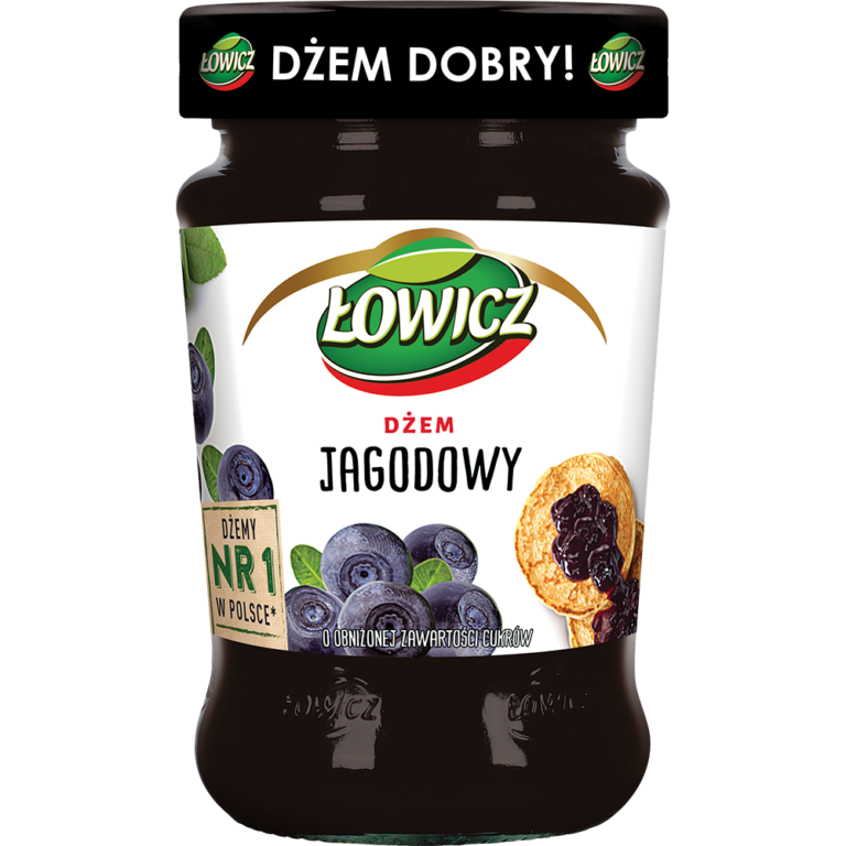DZEM LOWICZ NISKOSLODZONY JAGODOWY 280G
