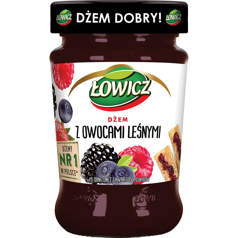 LOWICZ FROM FOREST FRUITS LOW-SWEETENED JAM 280G