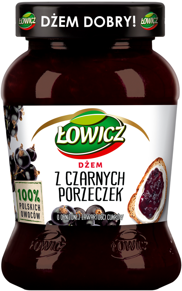 LOWICZ BLACKCURRANT LOW SUGAR JAM 450G