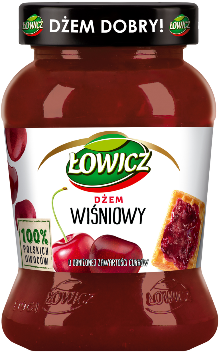 LOWICZ CHERRY LOW SUGAR JAM 450G
