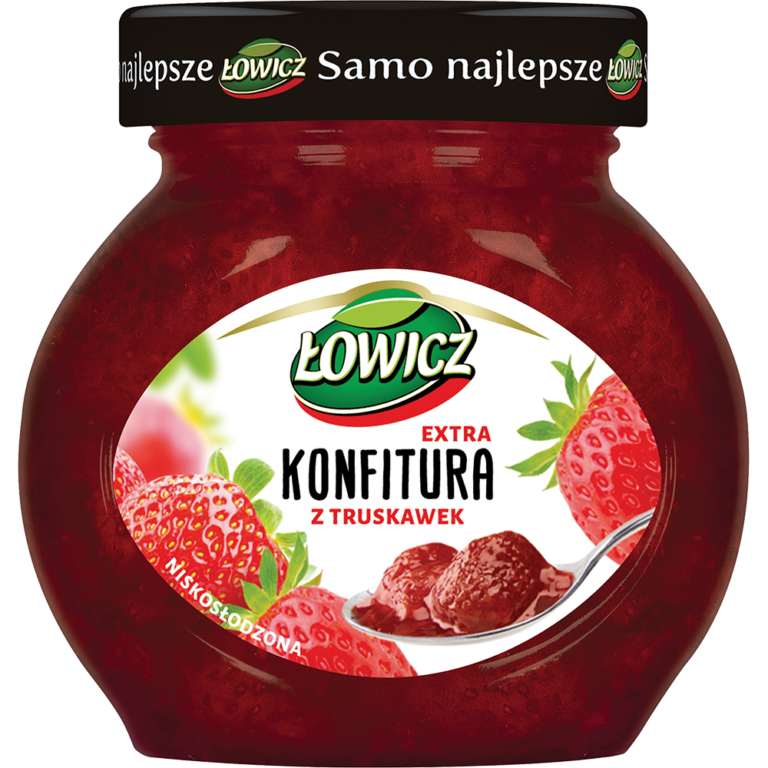 LOWICZ LOW SUGAR STRAWBERRY EXTRA JAM 240G