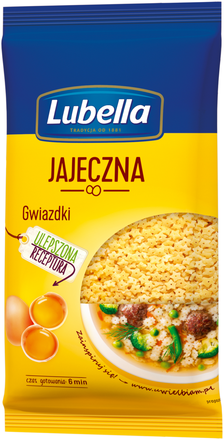 MAKARON LUBELLA 250G DOMOWY JAJECZNY GWIAZDKI