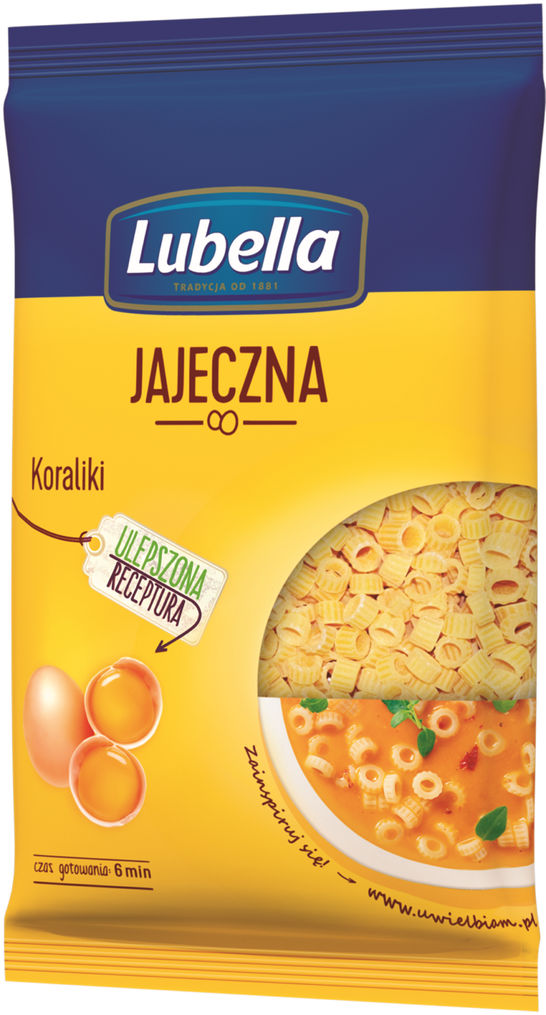 MAKARON LUBELLA 250G DOMOWY JAJECZNY KORALIKI