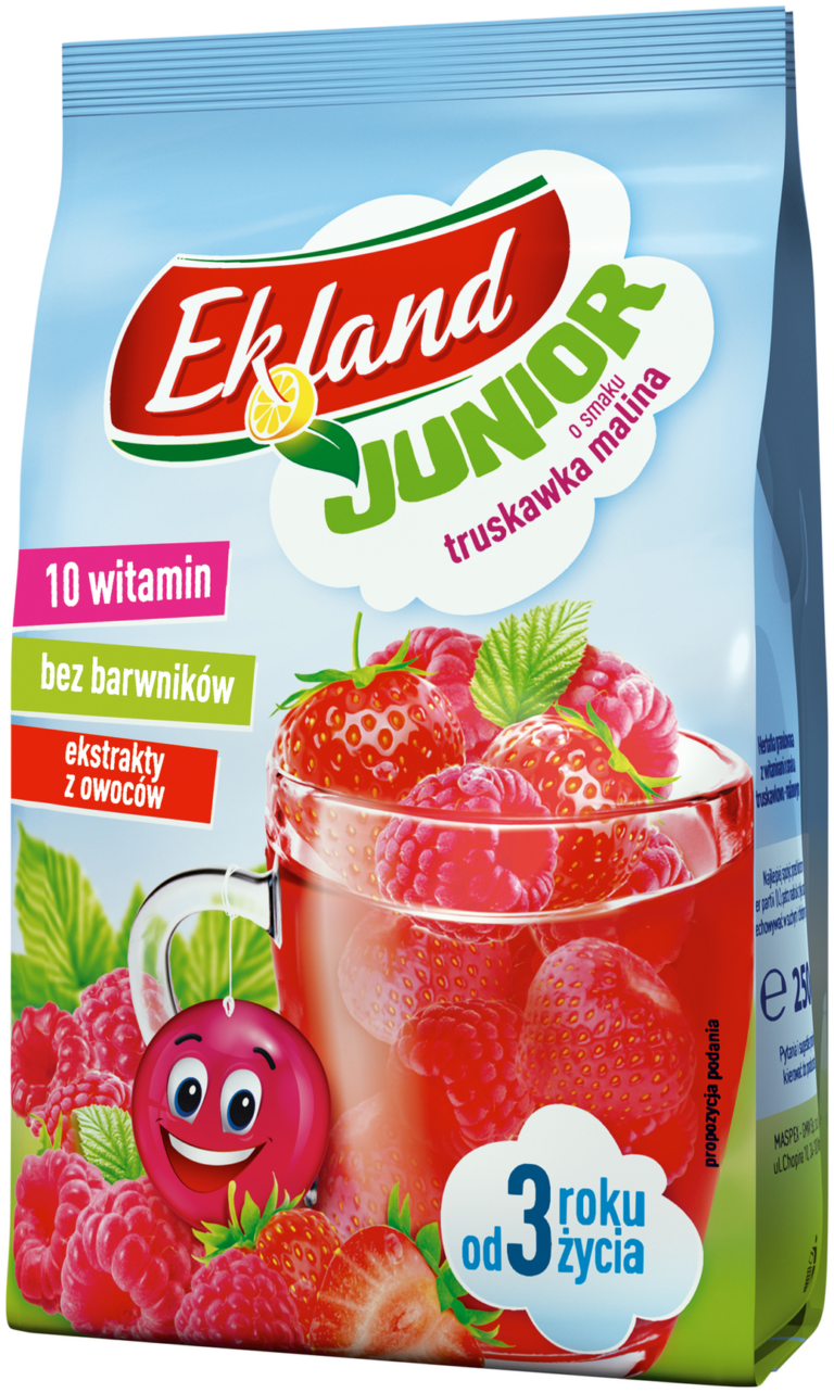 EKLAND JUNIOR RASPBERRY AND STRAWBERRY FLAVOURED TEA WITH VI