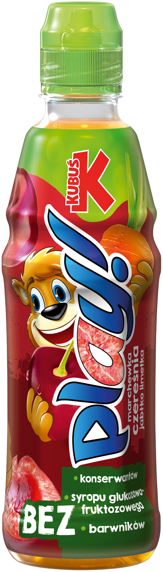 NAPOJ KUBUS PLAY MARCHEW JABLKO CZERESNIA 400ML