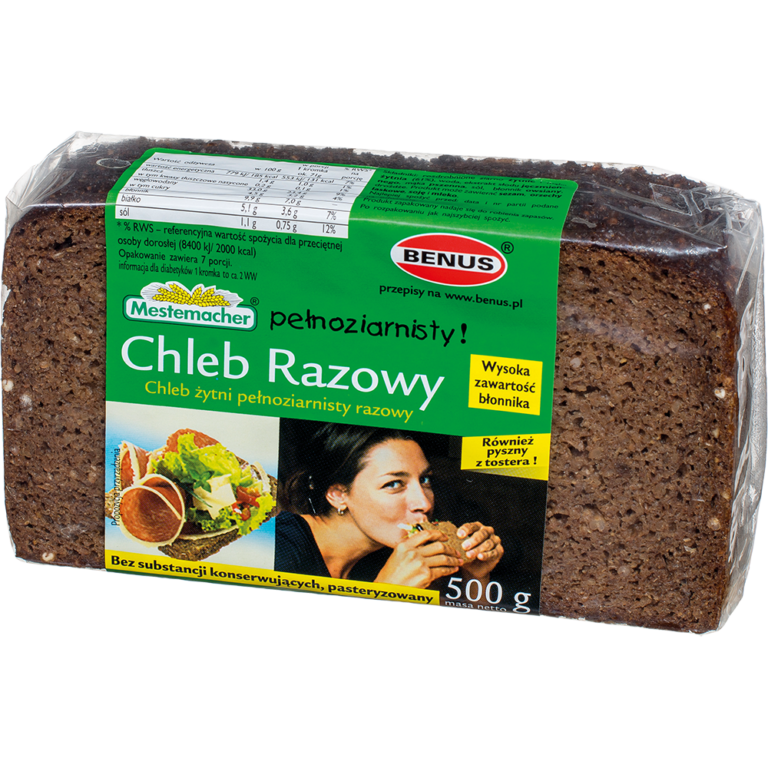 BENUS MESTEMACHER RYE WHOLEMEAL BREAD 500G