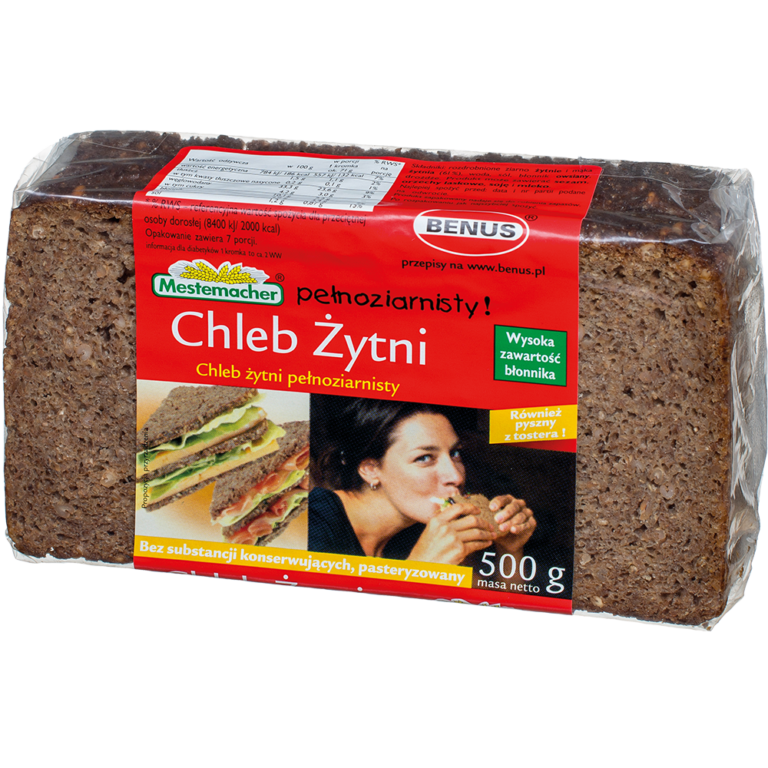 BENUS MESTEMACHER WHOLEMEAL RYE BREAD 500G