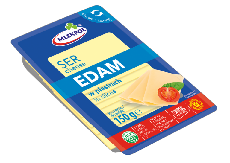 MLEKPOL EDAM CHEESE IN SLICES 150G