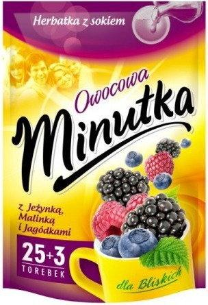 HERBATA MINUTKA OWOCOWA JEZYNA MALINA JAGODA (253)*2G