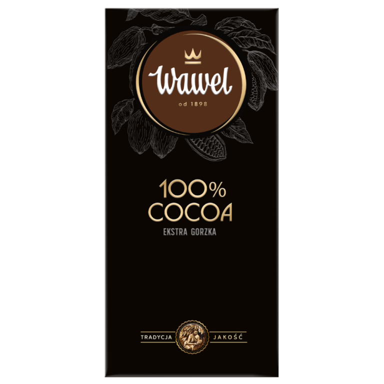 WAWEL EXTRA DARK CHOCOLATE 100% COCOA 80G