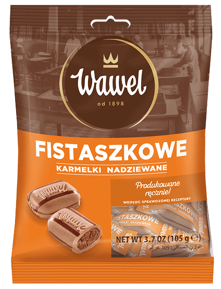CUKIERKI WAWEL KARMELKI FISTASZKI Z NADZIENIEM 105G