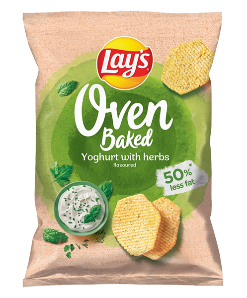 LAYS OVEN BAKED CHIPS 110G YOGURT WITH HERBS FRITO LAY