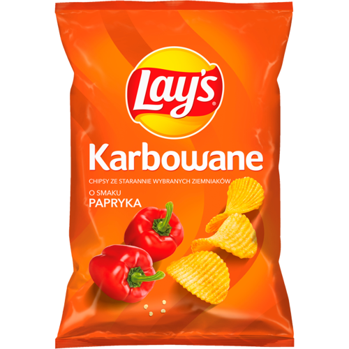 LAYS PAPRIKA FLAVOURED CRINKLE CUT POTATO CRISPS 120G