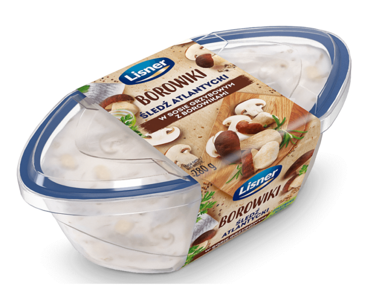 FILETY SLEDZIOWE LISNER W SOSIE GRZYBOWYM Z BOROWIKAMI 280G