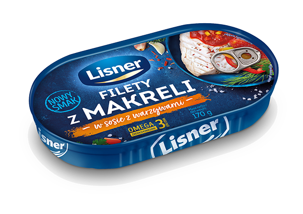 LISNER MACKEREL FILLETS IN VEGETABLE SAUCE 170G