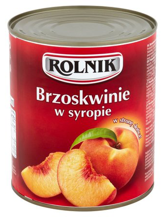 ROLNIK PEACH IN SYRUP 850ML