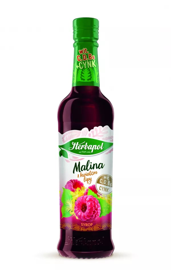 HERBAPOL OWOCOWA SPIZARNIA RASPBERRY LINEN SYRUP 420ML