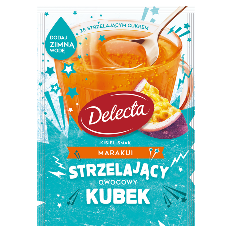DELECTA WATER PUDDING PASSION FRUIT WITH POPPING SUGAR 34G