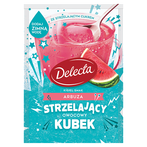 DELECTA WATER PUDDING WATERMELON WITH POPPING SUGAR 34G