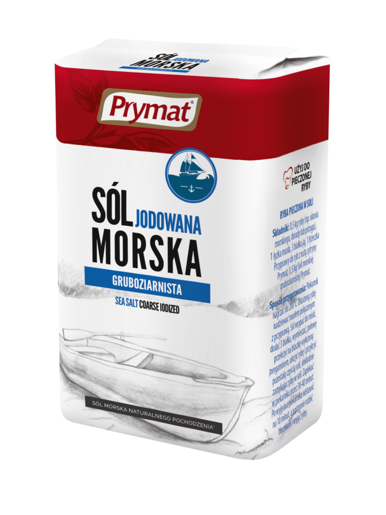 SOL MORSKA JODOWANA GRUBOZIARNISTA 900G PRYMAT