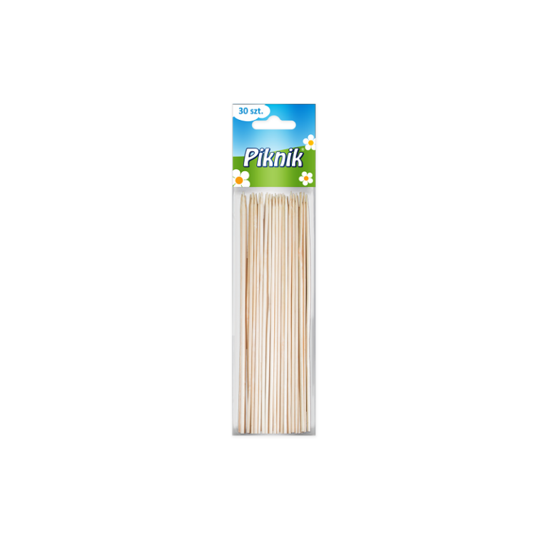 BBQ KEBAB WOODEN STICKS 30-PACK PIKNIK