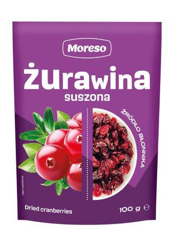 DRIED CRANBERRIES 100G MORESO