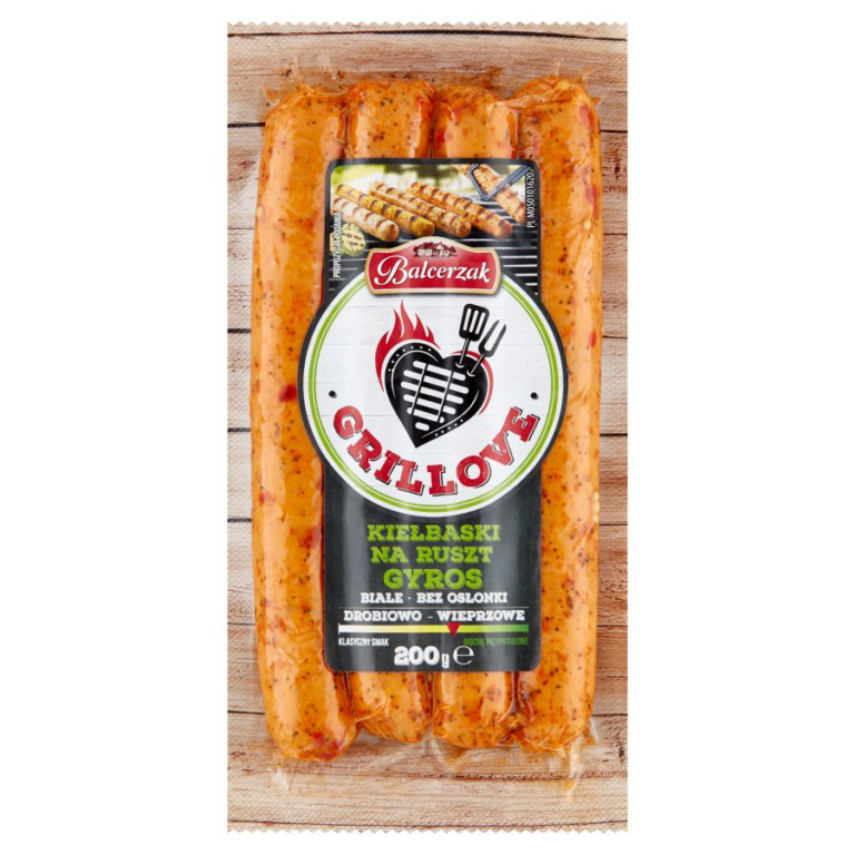 BALCERZAK WHITE GRILL SAUSAGES IN A SPRINKLE 200G