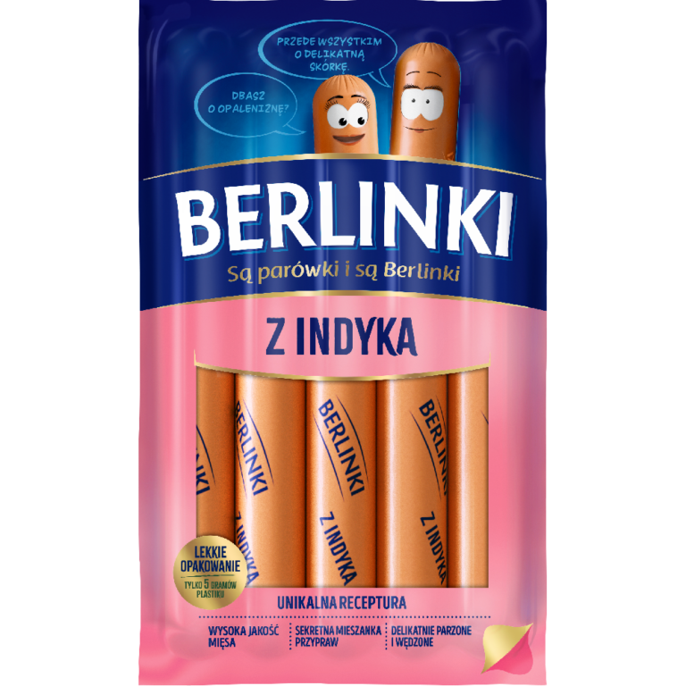 SAUSAGES BERLINKI WITH TURKEY 250G (5PCS)
