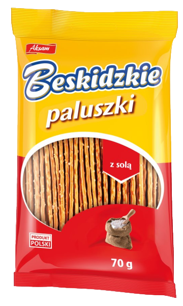 BESKIDZKIE STICKS 70G WITH SALT AKSAM