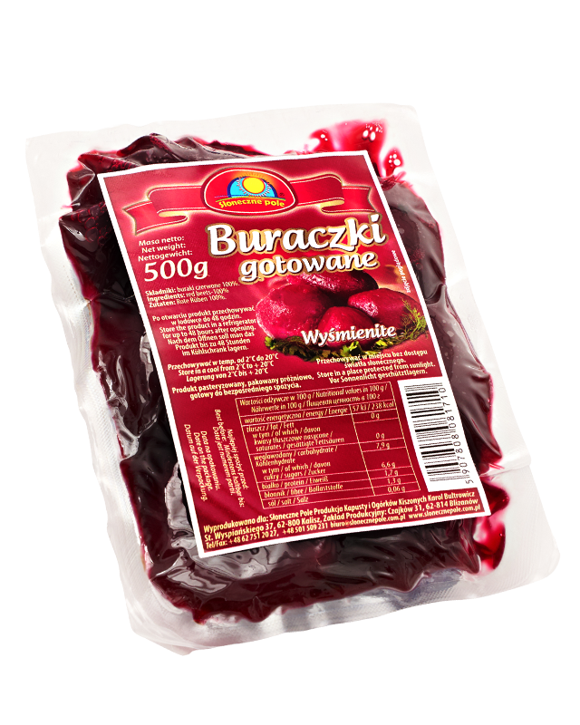 SLONECZNE POLE COOKED BEETROOT 500G