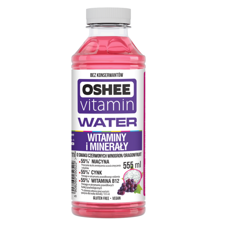 OSHEE VITAMIN WATER RED GRAPE DRAGONFRUIT 555ML