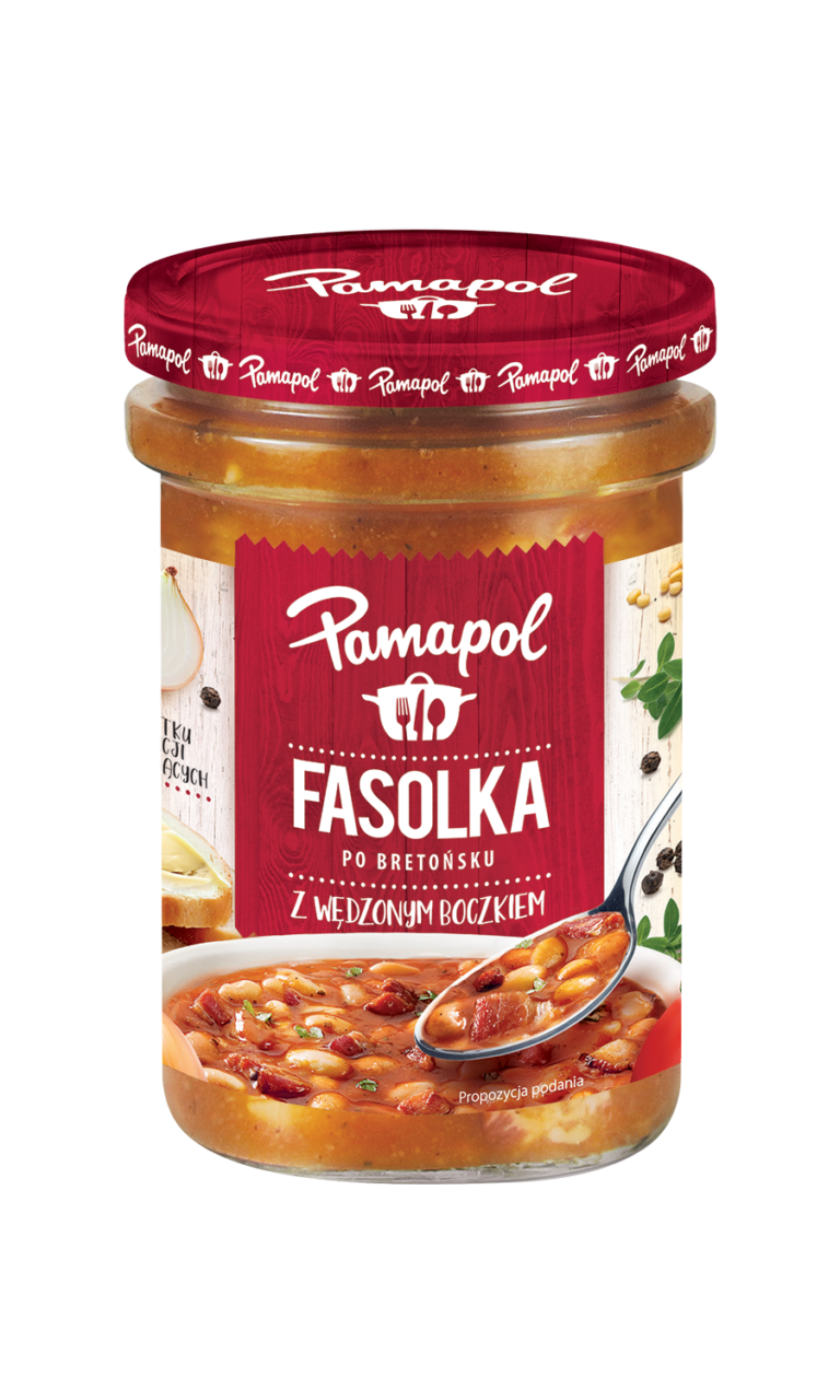 PAMAPOL STEWED BEANS IN TOMATO SAUCE WITH BACON 500G