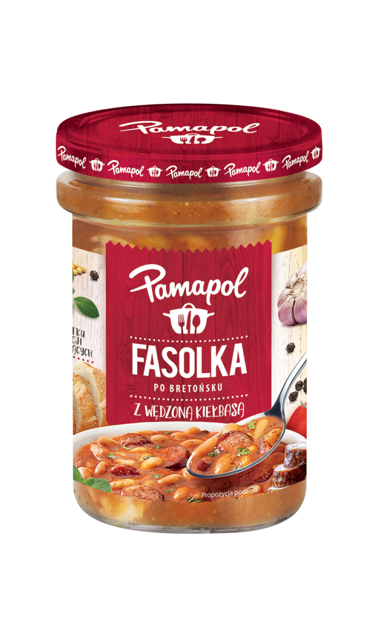 PAMAPOL STEWED BEANS IN TOMATO SAUCE WITH SAUSAGE 500G