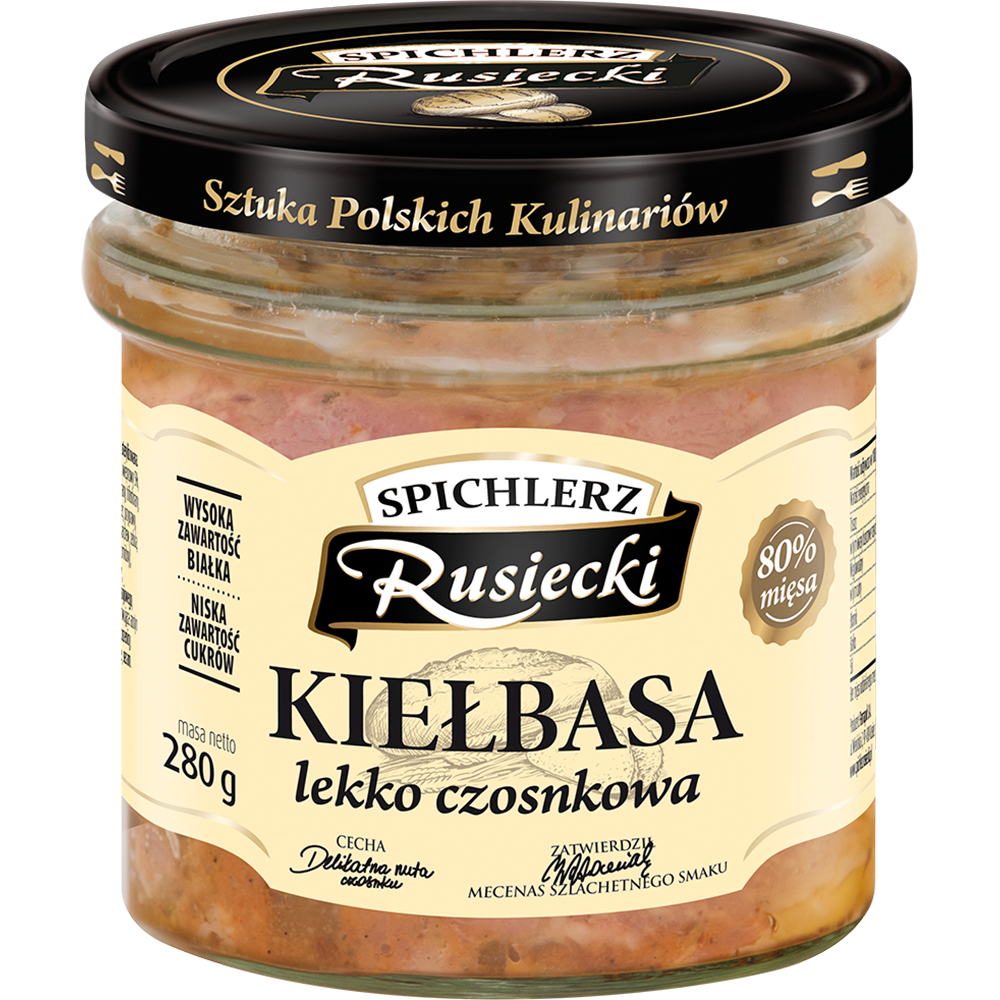 SPICHLERZ RUSIECKI 280G PAMAPOL LIGHT GARLIC SAUSAGE